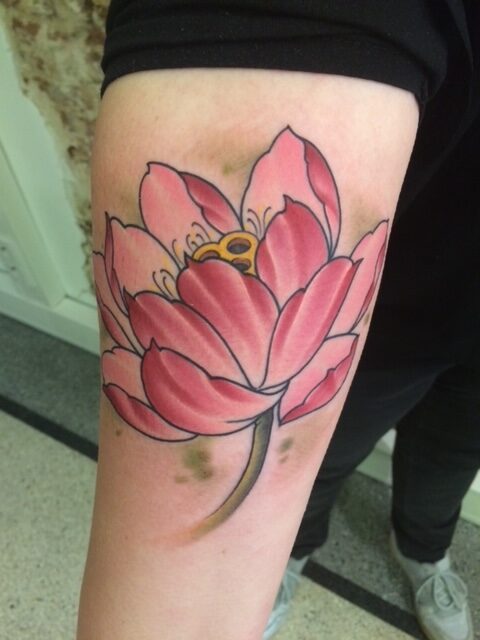 Japanse tattoo lotus bloem